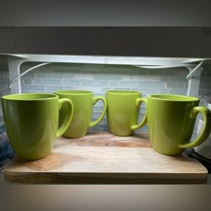 Green Corelle Mugs (set of 4)